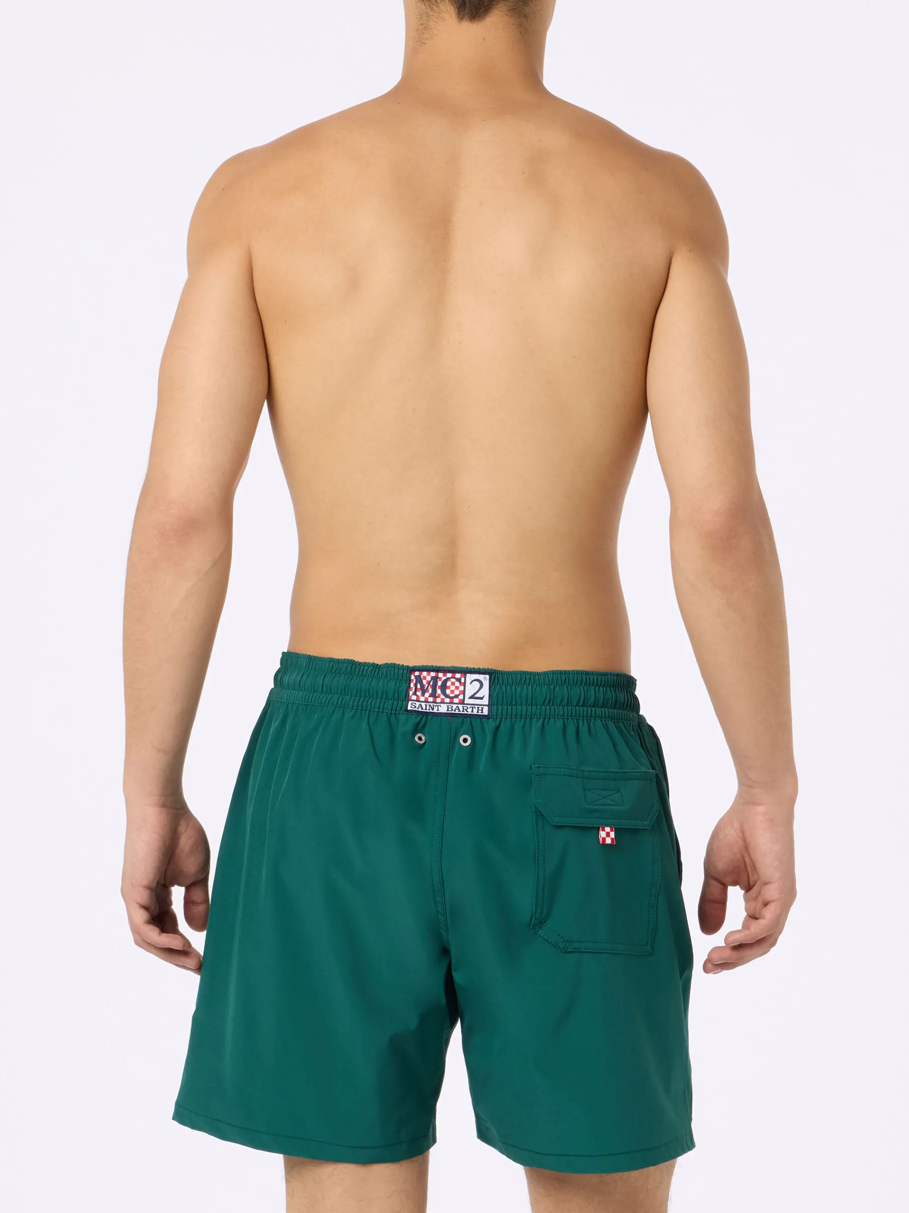 Man Comfort Badeshorts mit „Forte dei Drammi“-Stickerei | INSULTI LUMINOSI SONDEREDITION