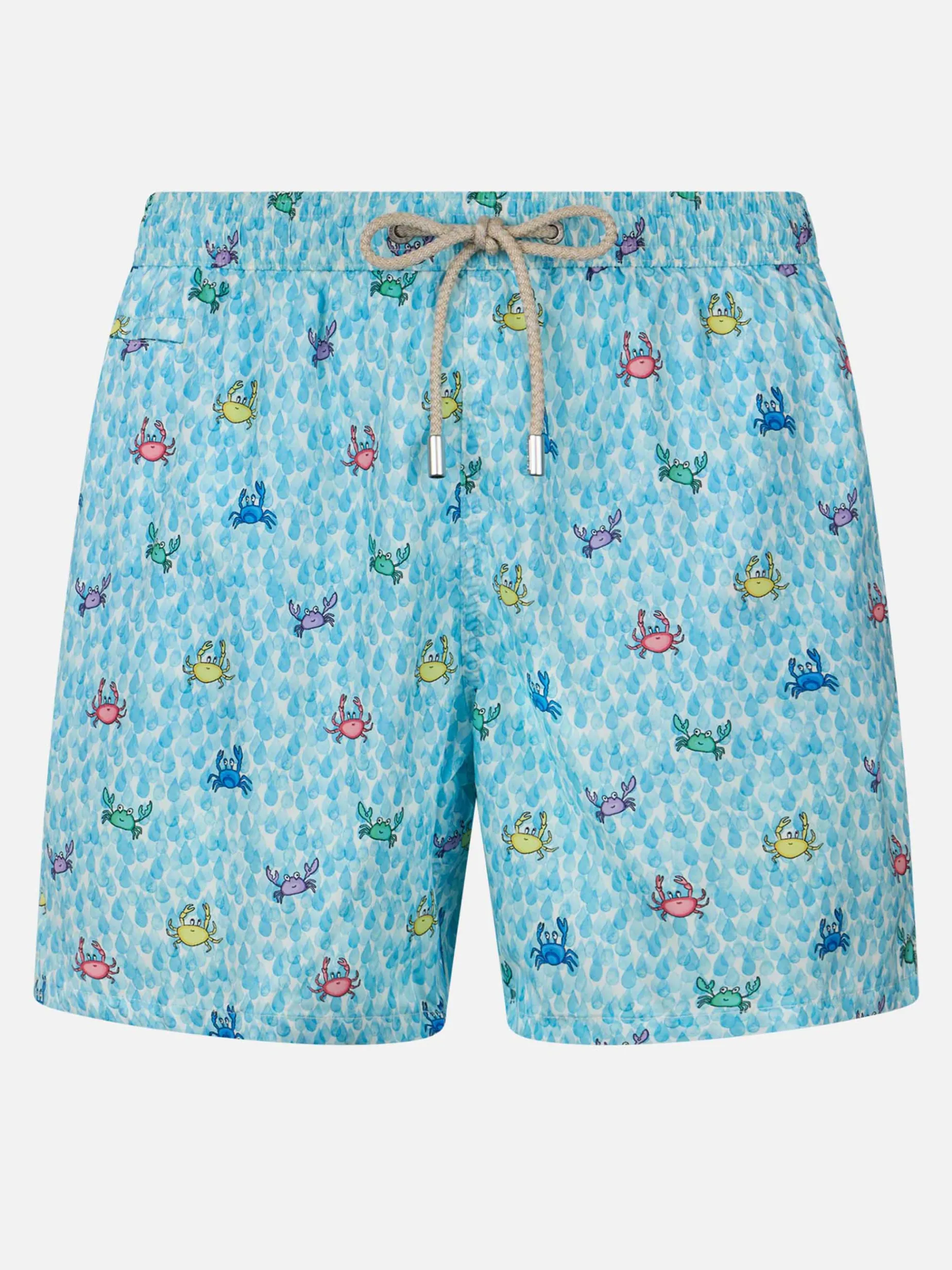 Man Comfort Light Badeshorts mit Krabben-Print