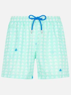 Man Comfort Light Badeshorts mit Oktopus-Print