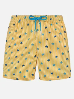Man Comfort Light Badeshorts mit Seestern-Print