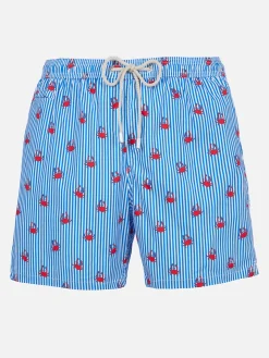 Man Comfort Light Badeshorts mit Krabben-Print