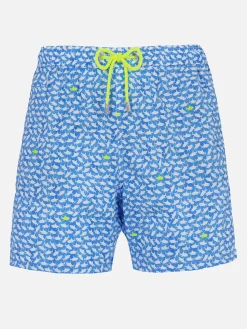 Man Comfort Light Badeshorts mit Hai-Aufdruck