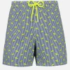 Man Comfort Light Badeshorts mit Hai-Aufdruck