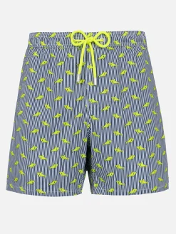 Man Comfort Light Badeshorts mit Hai-Aufdruck