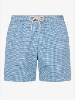 Man Comfort Light Badeshorts mit Gingham-Print
