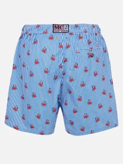 Man Comfort Light Badeshorts mit Krabben-Print