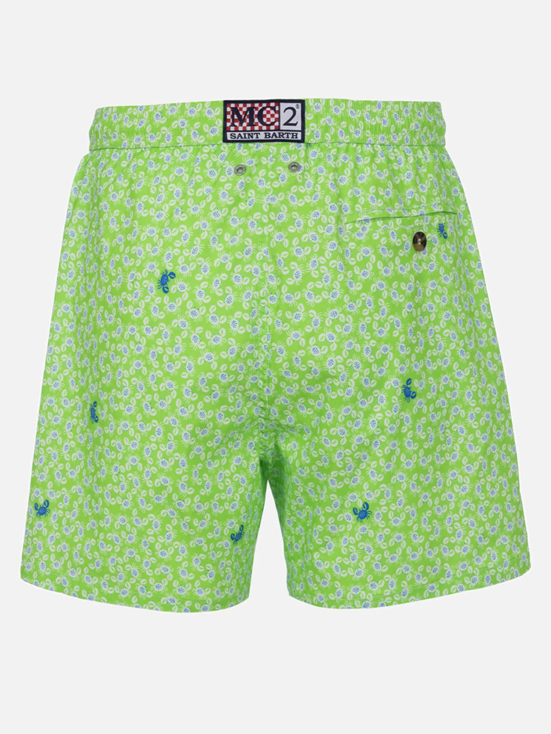 Man Comfort Light Badeshorts mit Krabben-Print
