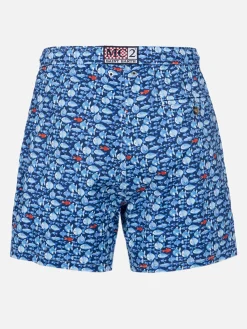 Man Comfort Light Badeshorts mit Fischaufdruck