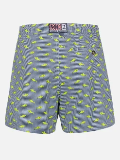 Man Comfort Light Badeshorts mit Hai-Aufdruck
