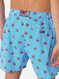 Man Comfort Light Badeshorts mit Krabben-Print