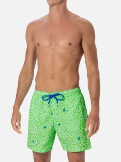 Man Comfort Light Badeshorts mit Krabben-Print