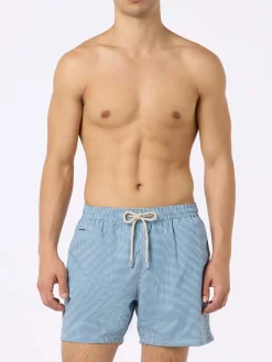 Man Comfort Light Badeshorts mit Gingham-Print