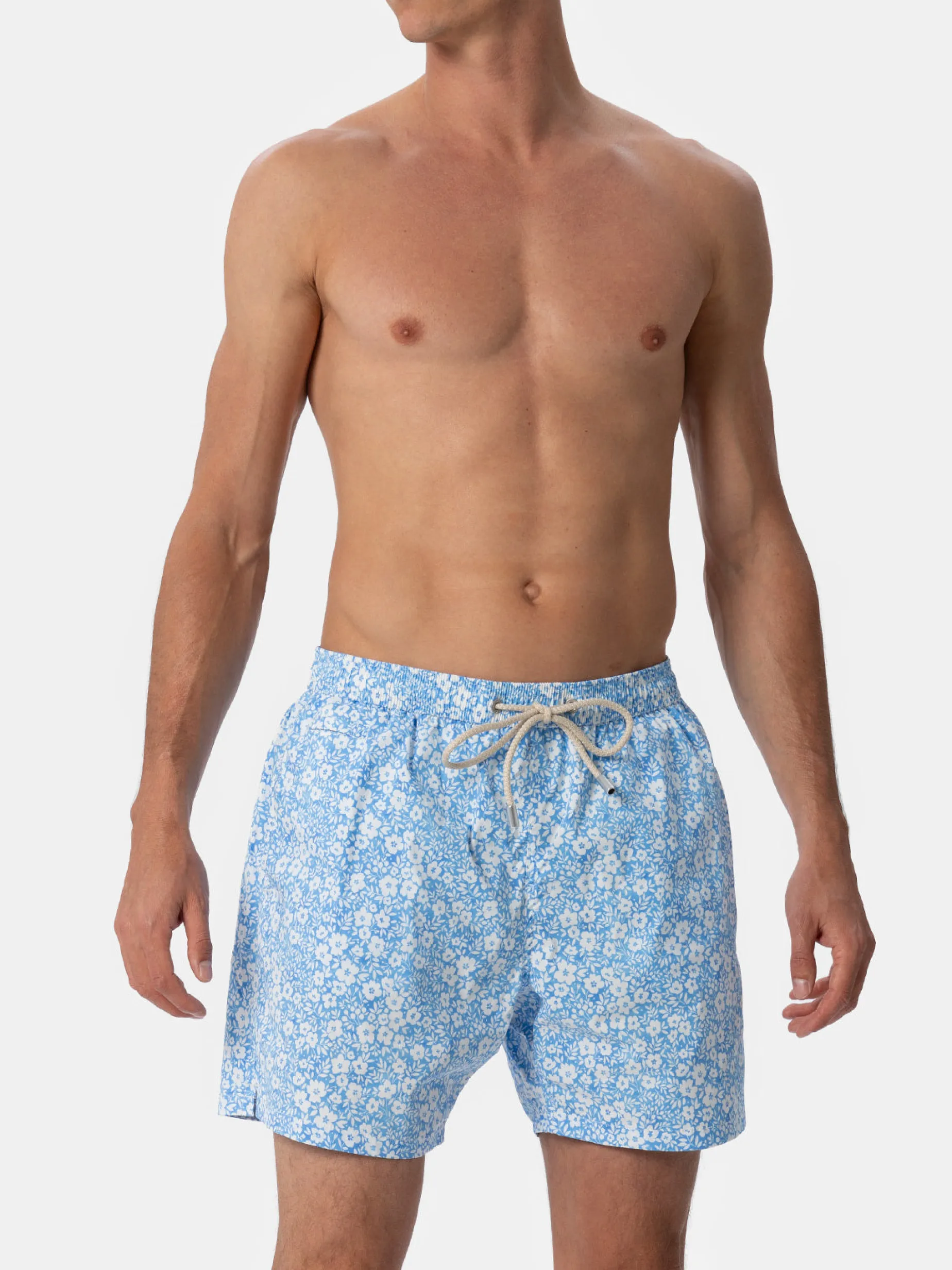 Man Comfort Light Badeshorts mit Blumendruck
