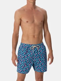 Man Comfort Light Badeshorts mit Quallen-Print