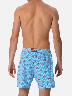 Man Comfort Light Badeshorts mit Krabben-Print