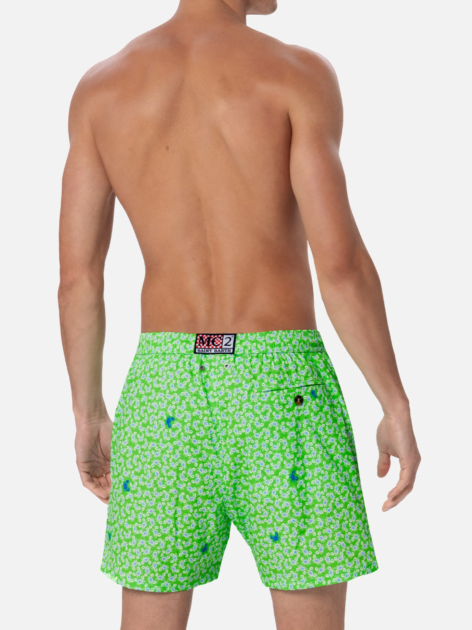 Man Comfort Light Badeshorts mit Krabben-Print