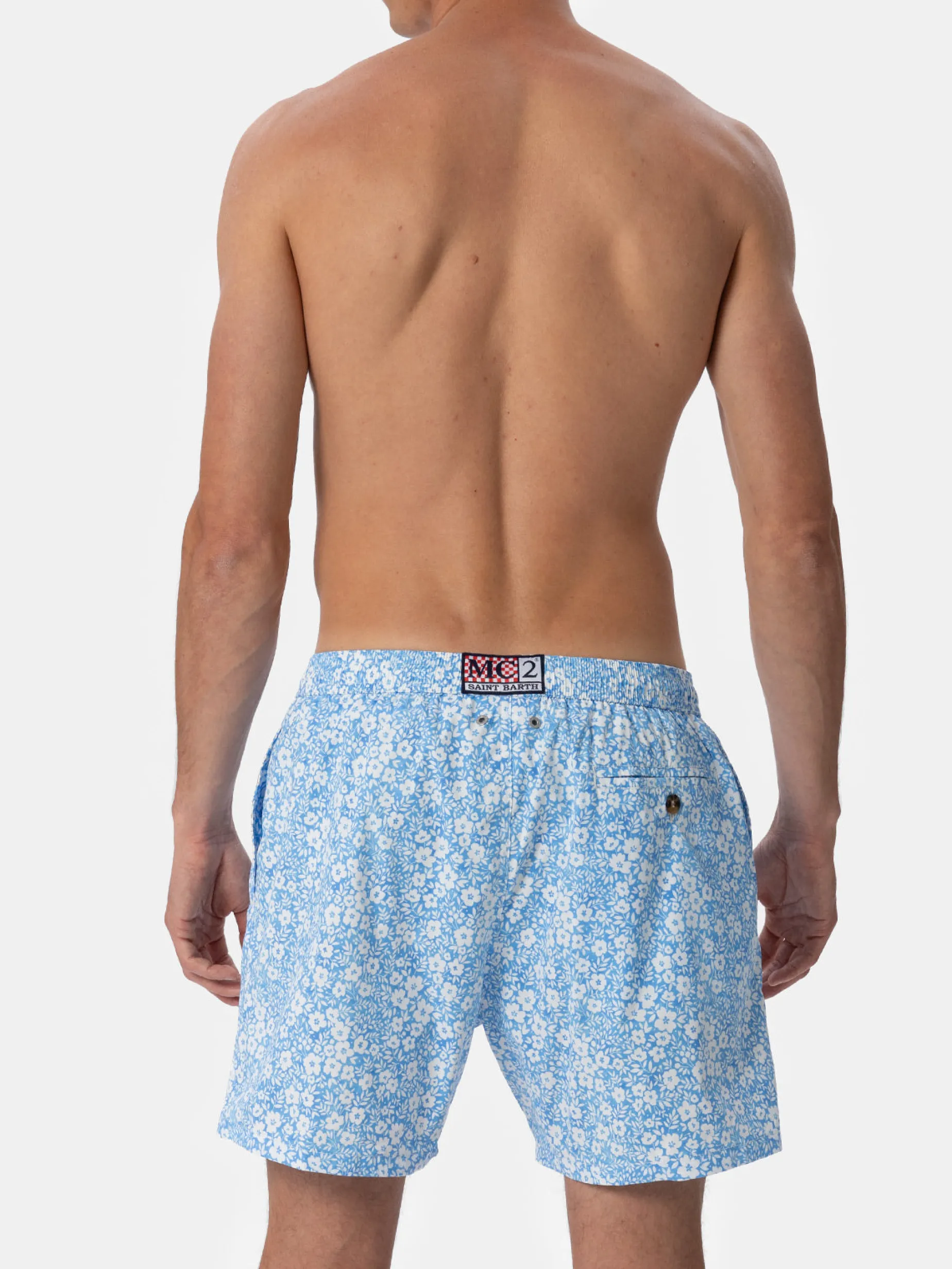 Man Comfort Light Badeshorts mit Blumendruck