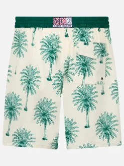 Man Comfort Surf Badeshorts mit Palmenprint