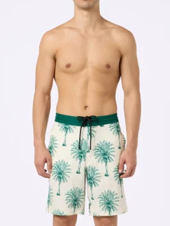 Man Comfort Surf Badeshorts mit Palmenprint