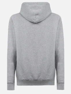 Man mélange grey sweatshirt Tribeca with St. Barth embroidery