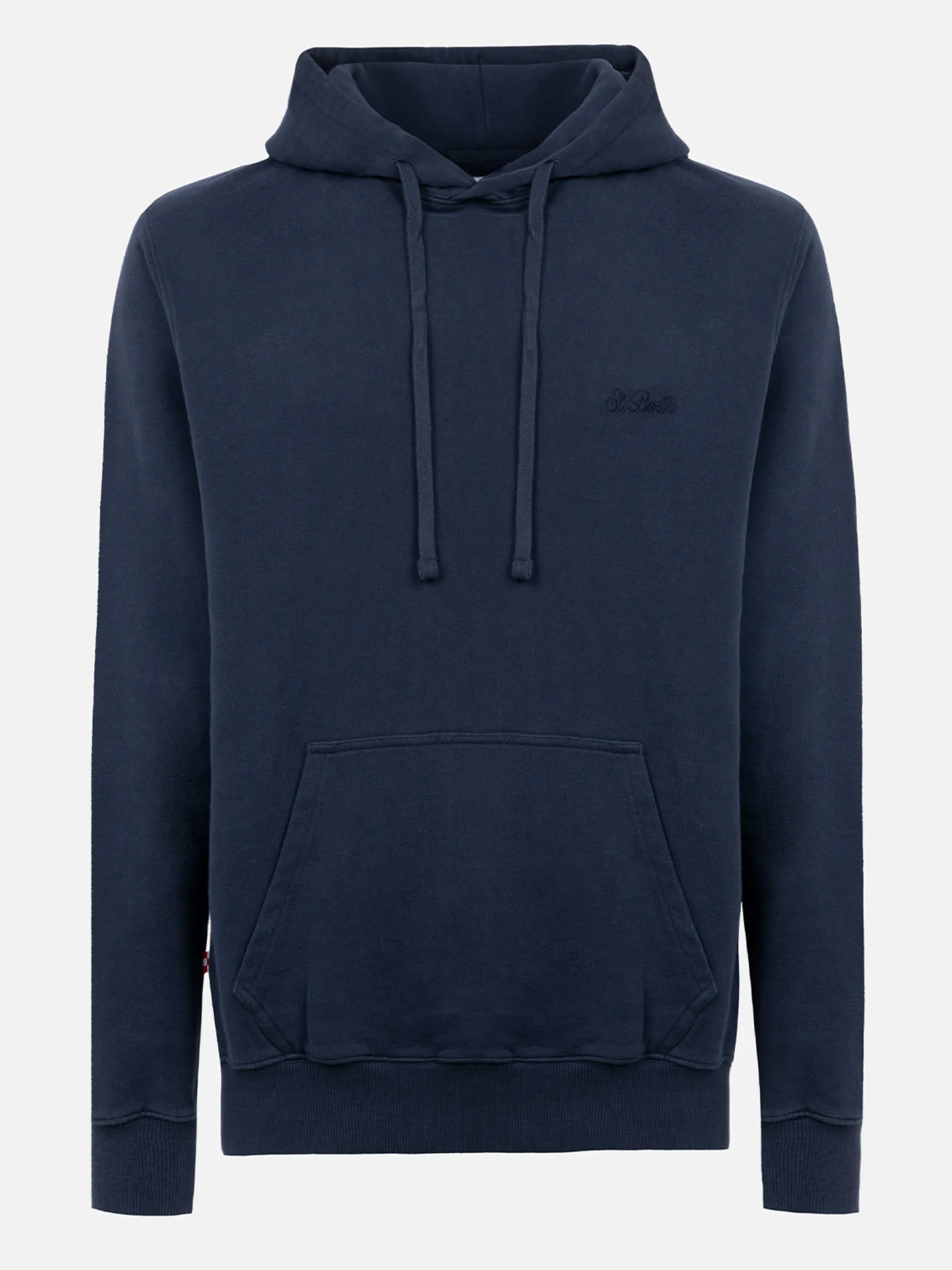 Man navy blue sweatshirt Tribeca with St. Barth embroidery