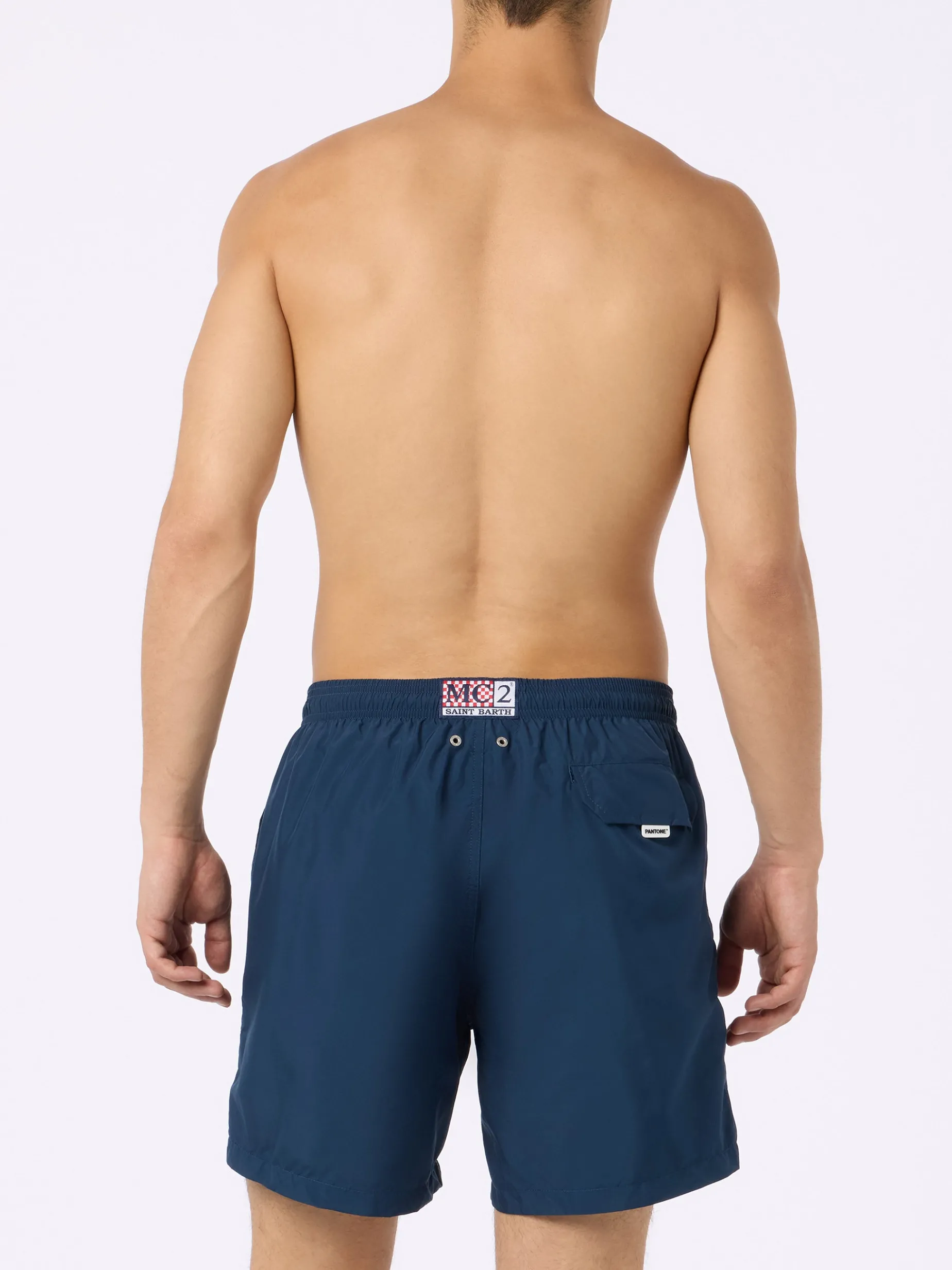 Marineblaue Badeshorts aus leichtem Stoff für Herren Lighting Pantone | PANTONE SPECIAL EDITION