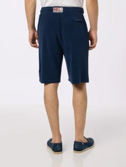 Marineblaue Frottee-Bermudashorts für Herren von Rande Sponge