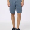 Marineblaue Herren-Bermudashorts aus Leinen von Rodi