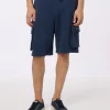 Marineblaue kurze Cargohose für Herren von Cargy