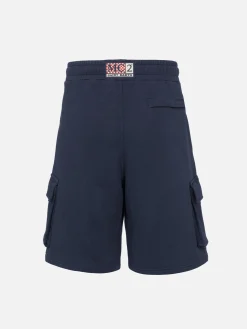 Marineblaue kurze Cargohose für Herren von Cargy