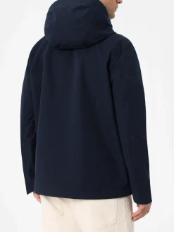 Marineblaue 3-Lagen-Kapuzenjacke Parson für Herren