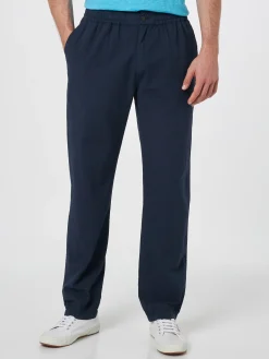 Marineblaue Seersucker-Baumwollhose für Herren von Relais