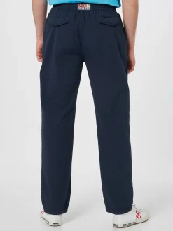 Marineblaue Seersucker-Baumwollhose für Herren von Relais