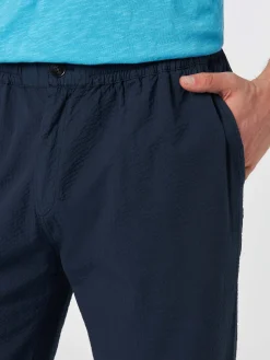 Marineblaue Seersucker-Baumwollhose für Herren von Relais
