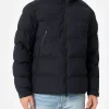 Marineblaue Steppjacke mit Kapuze für Herren von Maier