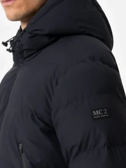 Marineblaue Steppjacke mit Kapuze für Herren von Maier