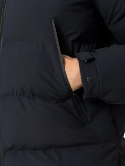 Marineblaue Steppjacke mit Kapuze für Herren von Maier
