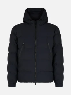 Marineblaue Steppjacke mit Kapuze für Herren von Maier