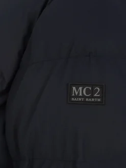 Marineblaue Steppjacke mit Kapuze für Herren von Maier