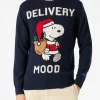 Marineblauer Herrenpullover mit Snoopy-Aufdruck | PEANUTS™ SONDEREDITION