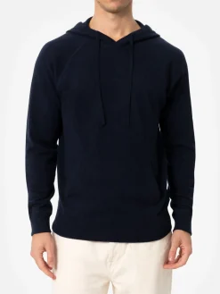 Marineblauer Kapuzenpullover aus Kaschmirmischung für Herren Willbur