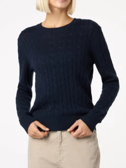 Marineblauer Pullover Sorbonne aus Kaschmirmischung für Damen