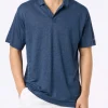 Marineblaues Herren-Leinen-Poloshirt Fraser