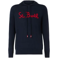 Marineblaues Kapuzenpullover für Herren