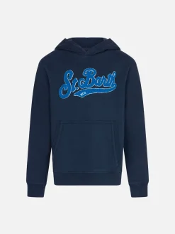 Marineblaues Kapuzen-Sweatshirt für Jungen