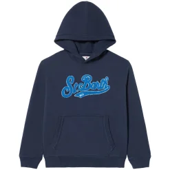 Marineblaues Kapuzen-Sweatshirt für Jungen