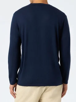 Marineblaues T-Shirt aus Kaschmir für Herren Scott