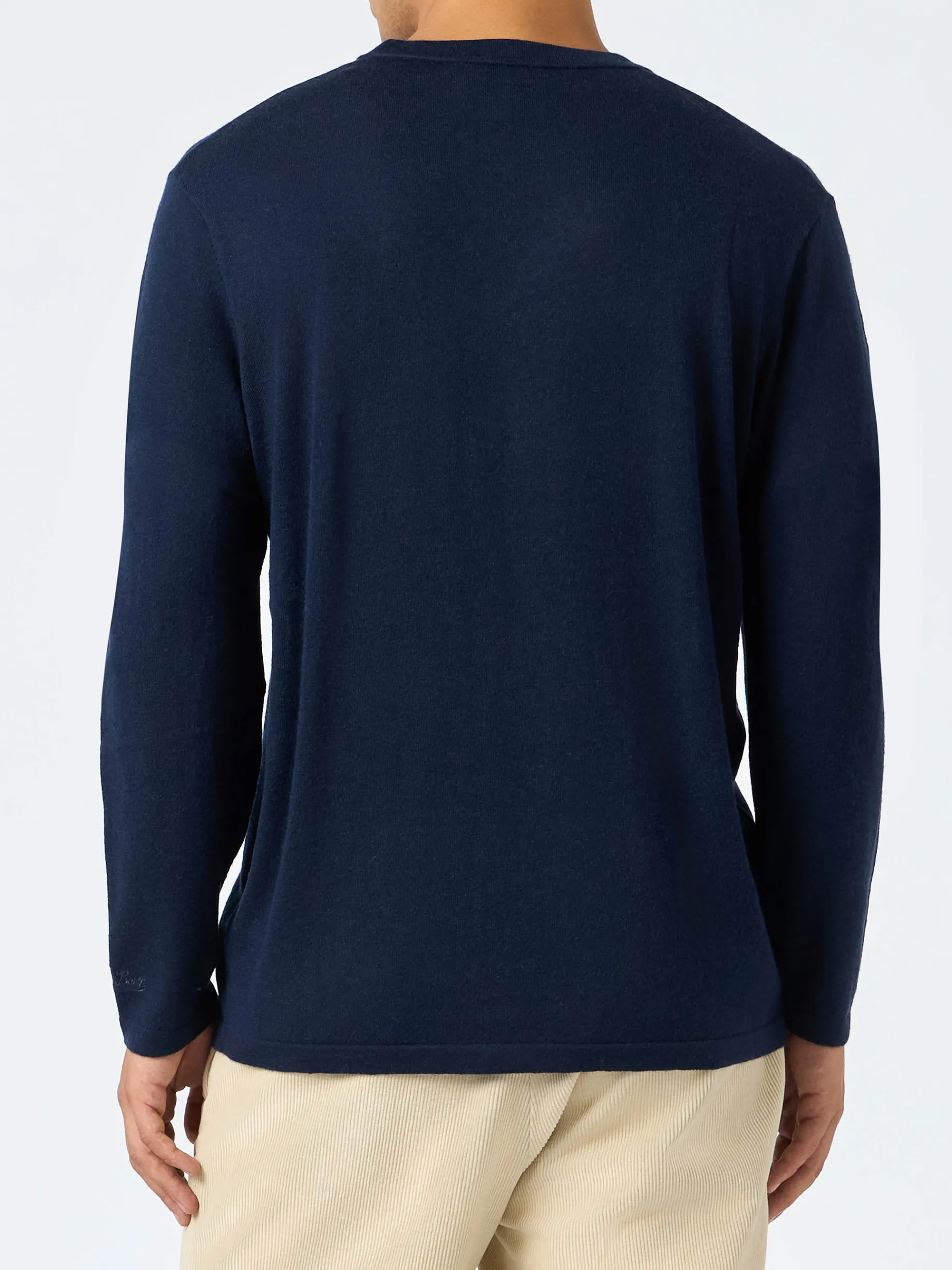 Marineblaues T-Shirt aus Kaschmir für Herren Scott
