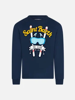 Marineblaues T-Shirt für Jungen mit Aufdruck