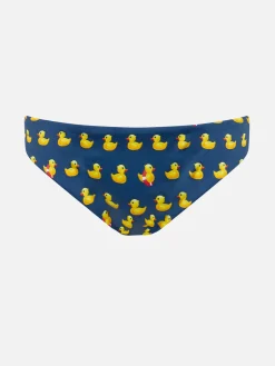 Mädchen Badeslip Madame mit Schleife und Entchen-Print